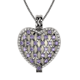 thumbnail image 1 of Nana Heart of Hearts Birthstone Locket Mother Female Adult Pendant, Platinum Plated- June Stone 6, 1 of 7