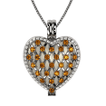 thumbnail image 1 of Nana Heart of Hearts Birthstone Locket Mother Female Adult Pendant, Platinum Plated-November Stone 8, 1 of 7