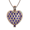 thumbnail image 1 of Nana Heart of Hearts Birthstone Locket Mother Female Adult Pendant, Rose - February Stone 3, 1 of 7