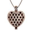 thumbnail image 1 of Nana Heart of Hearts Birthstone Locket Mother Female Adult Pendant, Rose - January Stone 8, 1 of 7