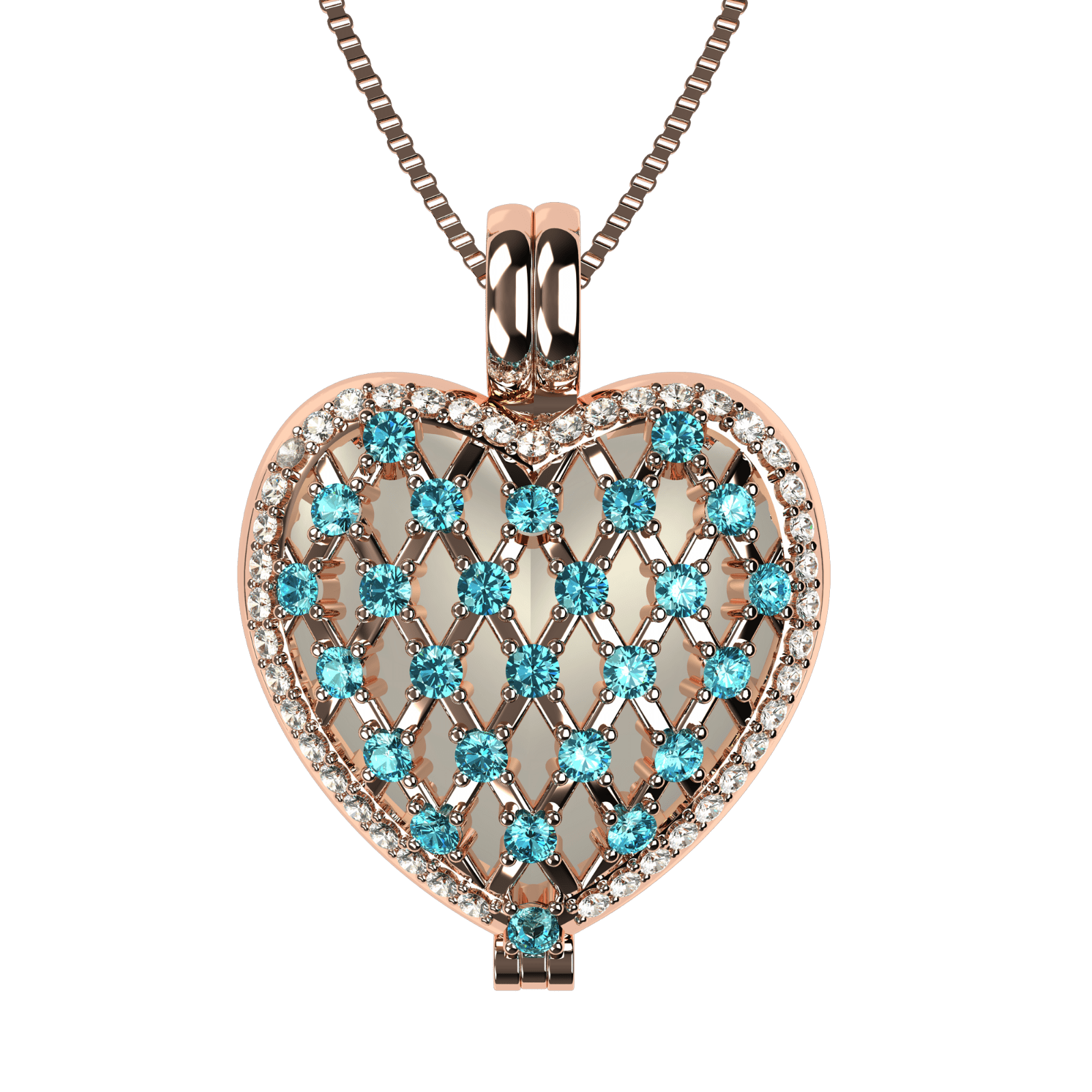Nana Heart of Hearts Birthstone Locket Mother Female Adult Pendant, Rose - March Stone 2
