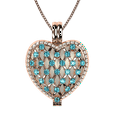 thumbnail image 1 of Nana Heart of Hearts Birthstone Locket Mother Female Adult Pendant, Rose - March Stone 6, 1 of 7