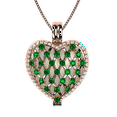 thumbnail image 1 of Nana Heart of Hearts Birthstone Locket Mother Female Adult Pendant, Rose - May Stone 7, 1 of 7