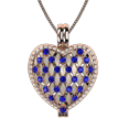thumbnail image 1 of Nana Heart of Hearts Birthstone Locket Mother Female Adult Pendant, Rose - September Stone 6, 1 of 7