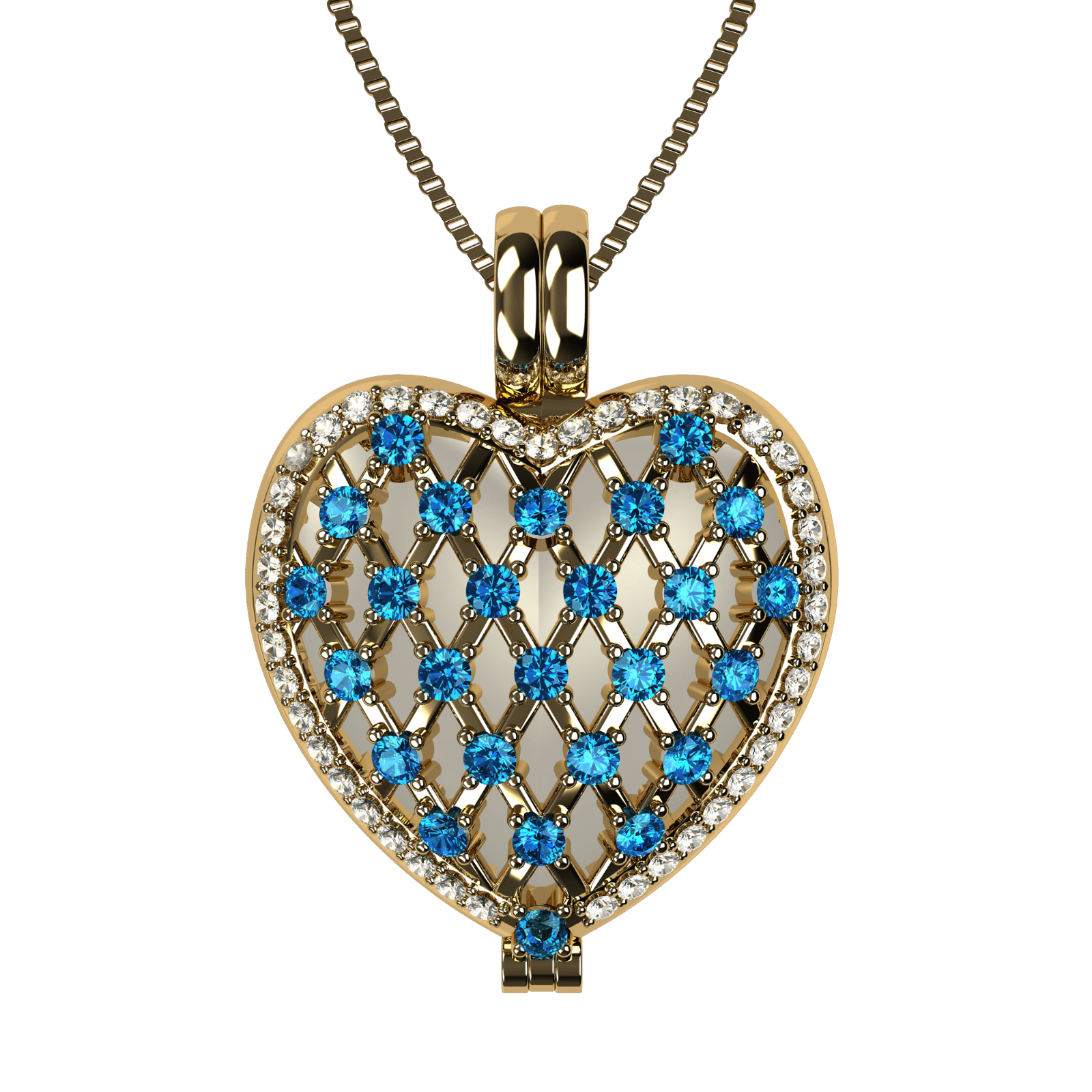 Nana Heart of Hearts Birthstone Locket Mother Female Adult Pendant, Yellow - December Stone 6