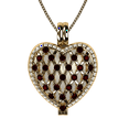 thumbnail image 1 of Nana Heart of Hearts Birthstone Locket Mother Female Adult Pendant, Yellow - January Stone 7, 1 of 7