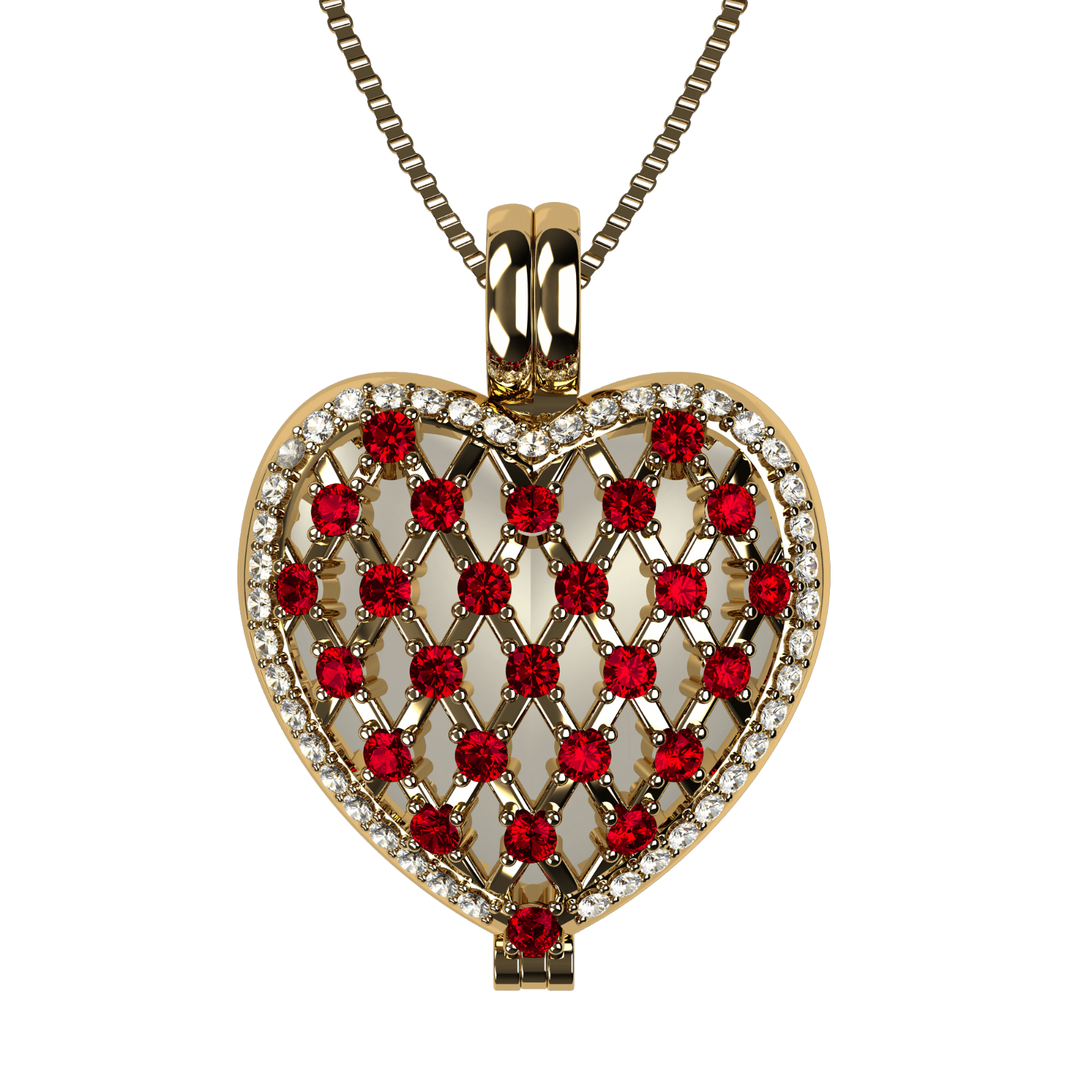 Nana Heart of Hearts Birthstone Locket Mother Female Adult Pendant, Yellow - July Stone 4