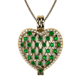 thumbnail image 1 of Nana Heart of Hearts Birthstone Locket Mother Female Adult Pendant, Yellow - May Stone 4, 1 of 7