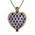 thumbnail image 1 of Nana Heart of Hearts Birthstone Locket Mother Female Adult Pendant, Yellow - September Stone 5, 1 of 7