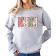 thumbnail image 1 of Nana Ink-Printed Lace Christmas Sweatshirt Grandma Holiday Sweater -Each Saying Sold Separately Gray Sweatshirt Adult Small, 1 of 4
