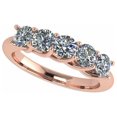 thumbnail image 1 of Nana Jewels 14 Karat Rose Gold Lucita 5 Stone Pure Brilliance Zirconia Simulated Diamond Band-Size 11, 1 of 7