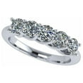 thumbnail image 1 of Nana Jewels 14 Karat White Gold Lucita 5 Stone Pure Brilliance Zirconia Simulated Diamond Band-Size 8, 1 of 7