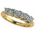 thumbnail image 1 of Nana Jewels 14 Karat Yellow Gold Lucita 5 Stone Pure Brilliance Zirconia Simulated Diamond Band-Size 6, 1 of 7