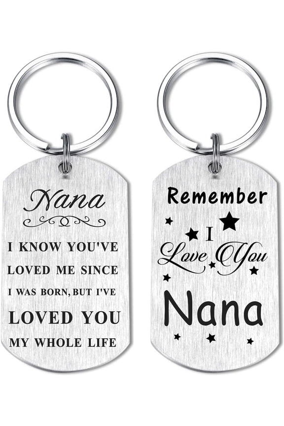 Nana Keychain Gifts for Women, Remember I Love You Nana Birthday Mothers Day Christmas Keychain Present from Grandchildren Grandkids