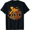 thumbnail image 1 of Nana Leopard Print Pumpkin for Grandma Nana Women Fall T-Shirt, 1 of 3
