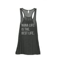 thumbnail image 1 of Nana Life Is The Best Life Women's Fashion Sleeveless Flowy Racerback Workout Yoga Tank Top Charcoal Grey Large, 1 of 3