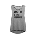 thumbnail image 1 of Nana Life Is The Best Life Women's Fashion Sleeveless Muscle Workout Yoga Tank Top Heather Grey Grey 2X-Large, 1 of 3