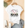 thumbnail image 1 of Nana Life Women's Graphic T-Shirt, Being A Nana Butterfly Flower Shirt, Mother's Day Gift Tee for Grandmas, 1 of 4