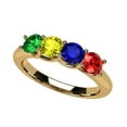 thumbnail image 1 of Nana Lucita 1-6 Stone 10k Yellow Gold Mothers Day Ring Gift for Women - Size 4.5, Stone 6, 1 of 7