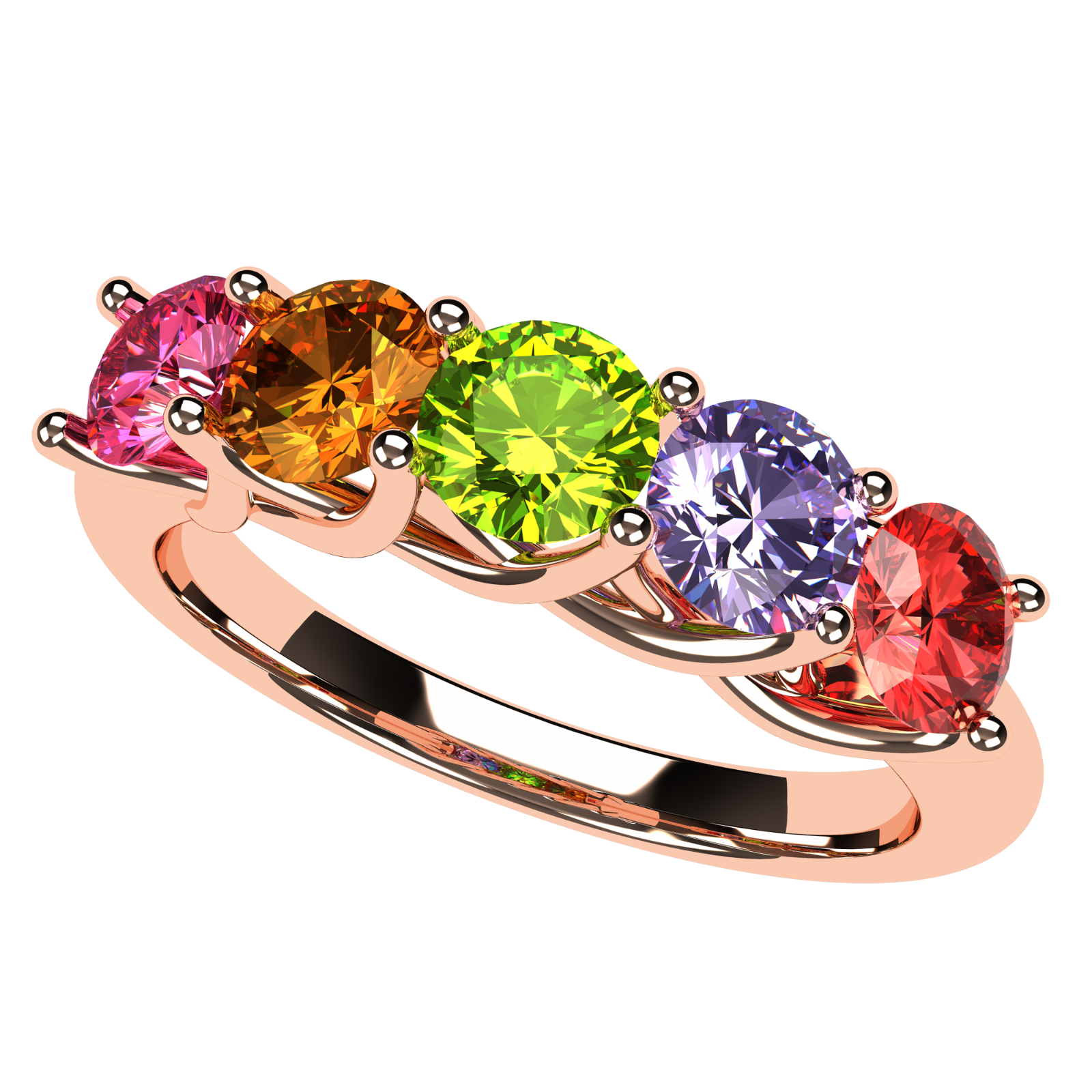 Amazon.com: Inlaid Colored Round Stone Rings Women's Confession Proposal  Stainless Steel Rings Thin Gold Rings for Women (Multicolor, 5) : Clothing,  Shoes & Jewelry