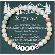 Nana/Mimi/Gigi/Daddy Gifts,Natural Stone Bracelet Valentines Mother's Day Christmas Birthday Gifts for Women Men