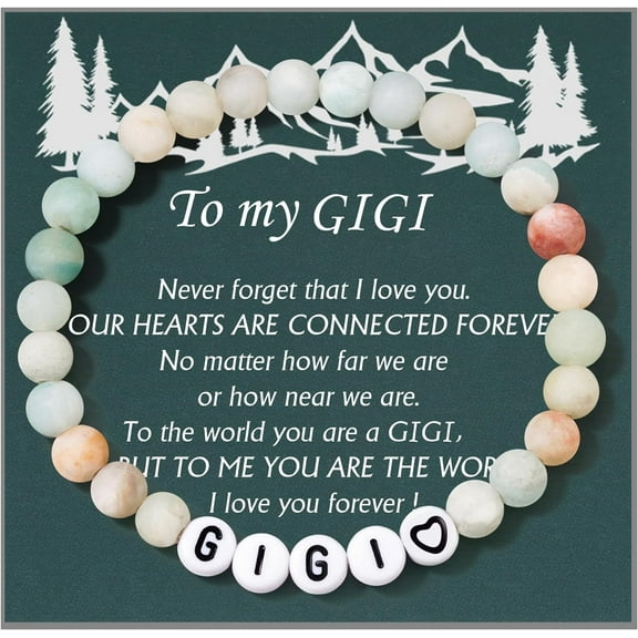 Nana/Mimi/Gigi/Daddy Gifts,Natural Stone Bracelet Valentines Mother's Day Christmas Birthday Gifts for Women Men