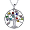 thumbnail image 1 of Nana Mothers Tree of Life Birthstone Necklace & CZ Bezel Female Adult in - 10k- White Gold - Stone 2, 1 of 7
