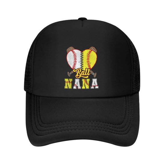 Nana Of Both Ball Nana Half Softball Half Baseball Baseball Cap