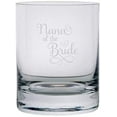 thumbnail image 1 of Nana Of The Bride Samantha Font Wedding Party Themed Etched 11oz Crystal Rocks Whisky Glass, 1 of 1