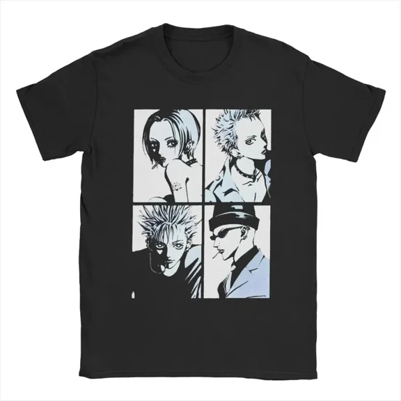 Nana Osaki T-Shirts Men Anime Manga Humorous Cotton Tees Crew Neck Short Sleeve