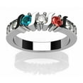 thumbnail image 1 of Nana S-Bar w/Sides 1-6 Multistone 10k White Gold Mothers Day Ring Gift for Women, Size 10.5, Stone 1, 1 of 7