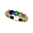 thumbnail image 1 of Nana Shared Prong W/Side 1-6 Stone Mothers Day Ring for Women's - 10k Yellow Gold Size 6.5 -Stone 4, 1 of 7