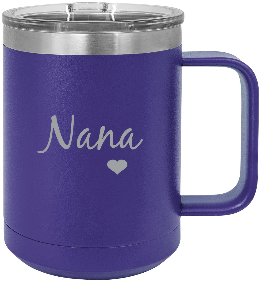 Nana Stainless Steel Vacuum Insulated 15 Oz Engraved Travel Coffee Mug with  Slider Lid, Purple - Walmart.com
