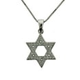 thumbnail image 1 of Star of David Pendant 14mm x 15mm Sterling Silver and Pure Brilliance CZ w/ Box Chain, 1 of 5