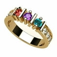 thumbnail image 1 of Nana Straight Bar W/Side CZ Adult Female Mothers Day Ring 1-6 Stone,10K Yellow Gold-Size 10.5-Stone4, 1 of 7