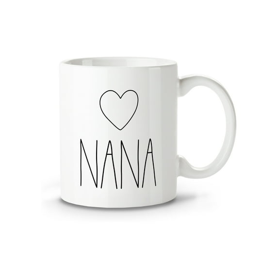 Nana Tea Cup - Coffee Mug For Grandma Christmas Gifts - Xmas Birthday Grandmother Present Ceramic Tea Cup 11oz