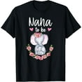 thumbnail image 1 of Nana To Be Elephant Baby Shower Nana Grandma Floral T-Shirt TShirt, 1 of 4