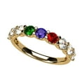 thumbnail image 1 of Nana U'r Mother 1-9 Simulated Birthstone Rings for Women - 10K Yellow Gold, Size 11, Stone 7, 1 of 7