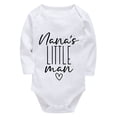 thumbnail image 1 of Nana's Little Man Newborn Body Suits Girl Long Sleeve Baby Boy One-piece Outfit White Boy Onsies3-6 Months, 1 of 2