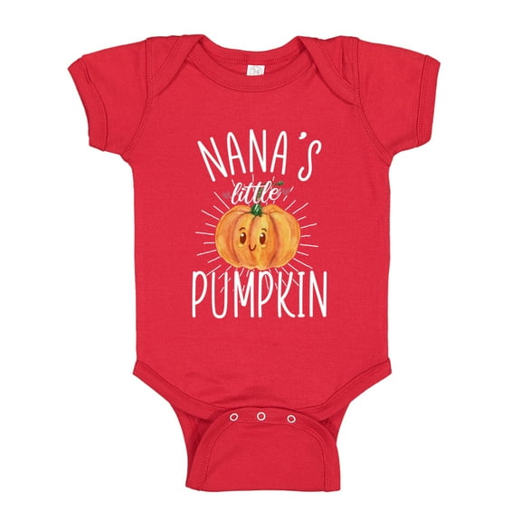 Nana's Little Pumpkin Baby Bodysuit One Piece 6 mo Red