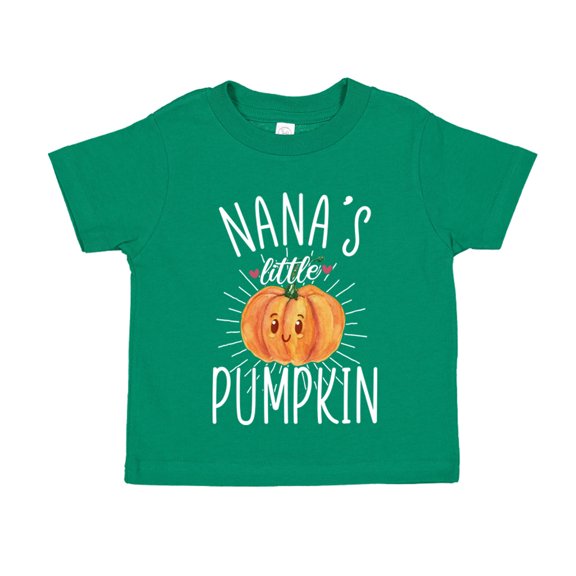 Nana's Little Pumpkin Toddler T-Shirt 2T Kelly Green