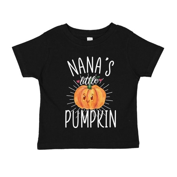 Nana's Little Pumpkin Toddler T-Shirt 4T Black