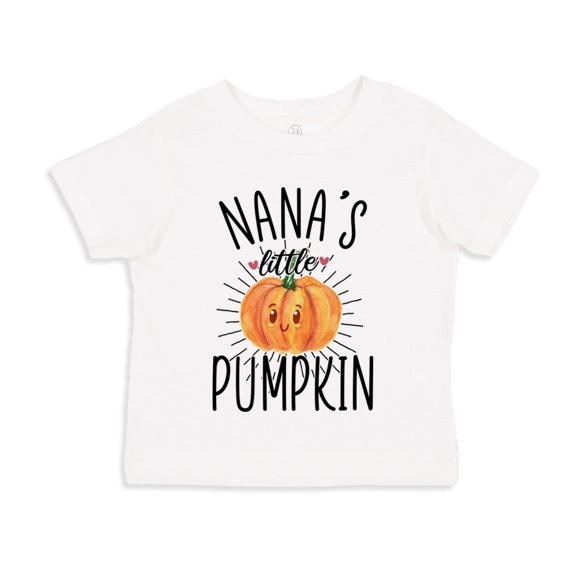 Nana's Little Pumpkin Toddler T-Shirt 5/6T White