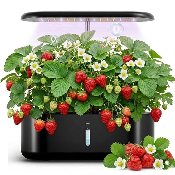 Nanafrog Hydroponics Growing System, 10 Pods Upgraded Full Spectrum LED Light Height Adjustable