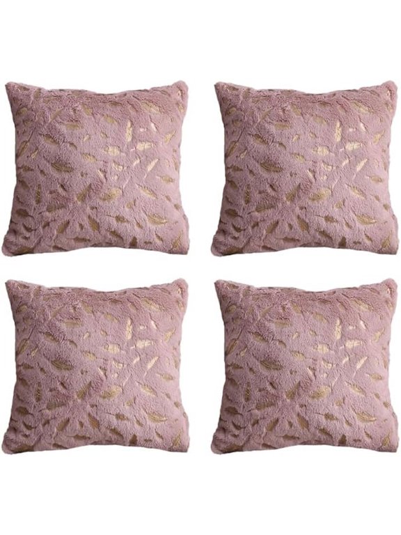 Throw Pillows Set of 4,Bohemian Farmhouse Home Decoration for Living Room Sofa, Car Decoration 18x18Inch (White)