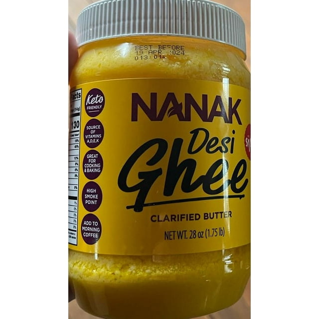 Nanak Pure Desi Ghee, Clarified Butter, 28Ounce Jar