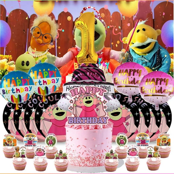 Nanalan 1st Tableware Balloons Cake Toppers Backdrop Banner Supplies Party Decor Plates Decorations