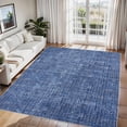 thumbnail image 1 of Nanan 10x13 Solid Area Rug Classic Neutral Carpet, Soft Non Slip Low Pile Indoor Rug for Living Room Bedroom Home Decor, Blue, 1 of 9
