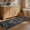 thumbnail image 1 of Nanan 2'x6' Runner Rug Hallway Kitchen Machine Washable Runners Non Slip Bedroom Cat Print Mats for Laundry Room, Black, 1 of 6