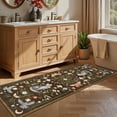 thumbnail image 1 of Nanan 2'x6' Runner Rug Hallway Kitchen Machine Washable Runners Non Slip Bedroom Cat Print Mats for Laundry Room, Brown, 1 of 6